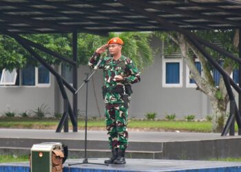 Letkol Pas Wahyu Kurniawan, S.Hub. Int selaku Komandan Batalyon Komando 462 Kopasgat Pulanggeni (TNI AU)