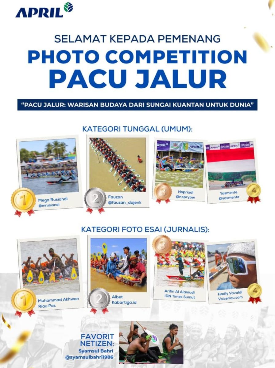 Pengumuman Pemenang,
Photo Competition Pacu Jalur 2025 RAPP Abadikan Tradisi dan Keindahan Fotografi