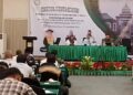 Dr H Achmad, MSi dalam Ngobrol Pintar (Ngopi) yang diselenggarakan oleh  Fakultas Tarbiyah dan Keguruan, UIN Sultan Syarif Kasim (Suska) Riau di Grand Suka Hotel Pekanbaru, Senin, 22 September 2025.