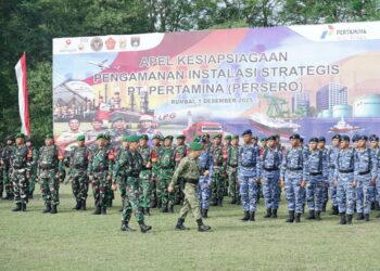 PHR dan TNI Gelar Apel Siaga Pengamanan Objek Vital Nasional di Rumbai