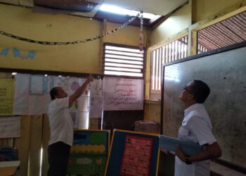 Miris, Empat Ruang Kelas SDN 001 Sungai Pinang Kuansing Rusak Parah