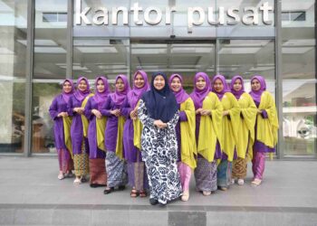 Dukung Pelestarian Budaya Melayu,  DWP BRK Syariah Ikuti Tari Zapin Masal