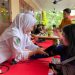 Kegiatan donor darah ke-74 yang diselenggarakan Keluarga Donor Darah (KDD) Riau Kompleks PT Riau Andalan Pulp and Paper (RAPP), Sabtu (14/2/2026).