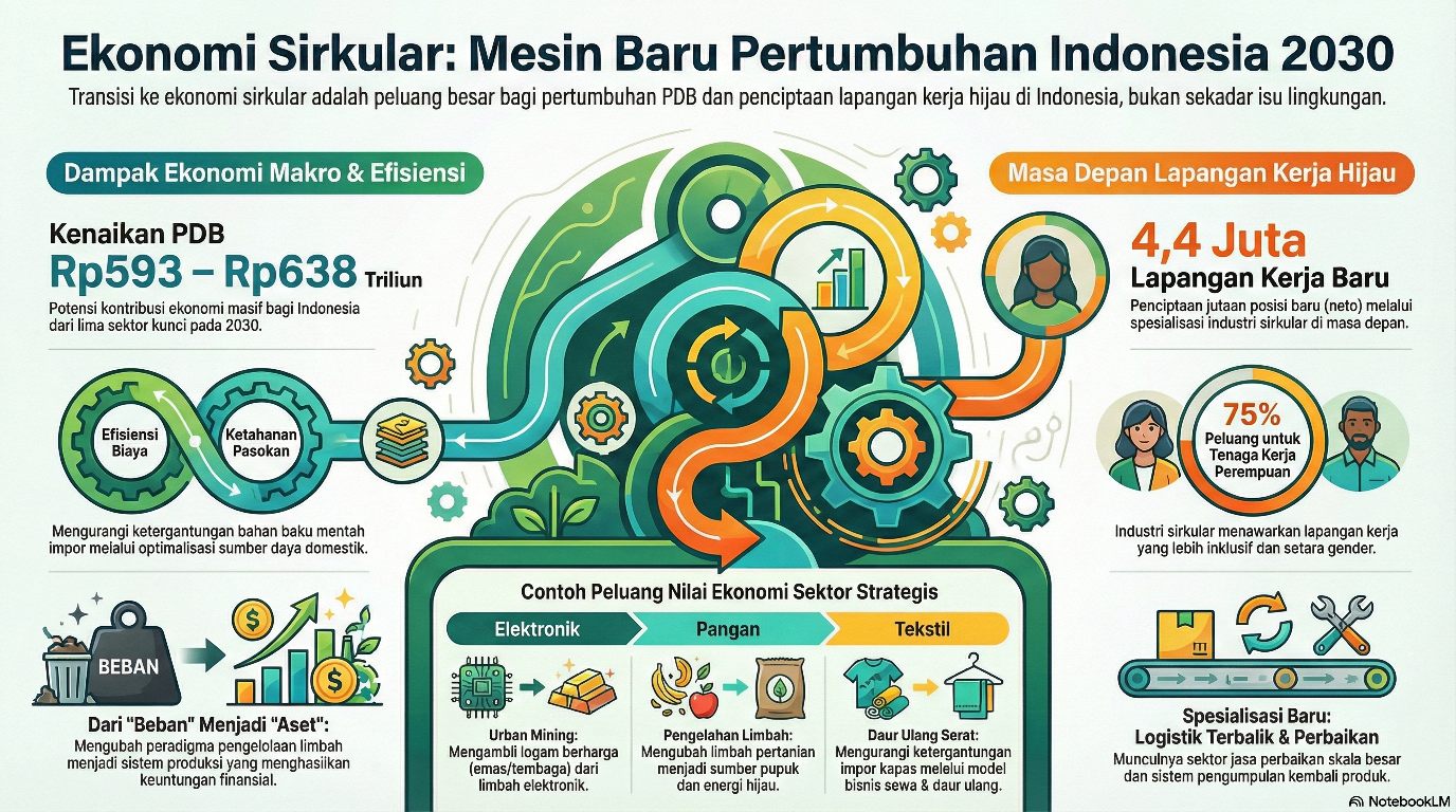 Cuan Berkelanjutan! Ekonomi Sirkular Siap Sumbang Rp638 Triliun untuk PDB Indonesia