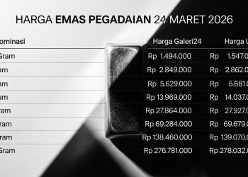 Update Harga Emas Pegadaian Selasa 24 Maret 2026