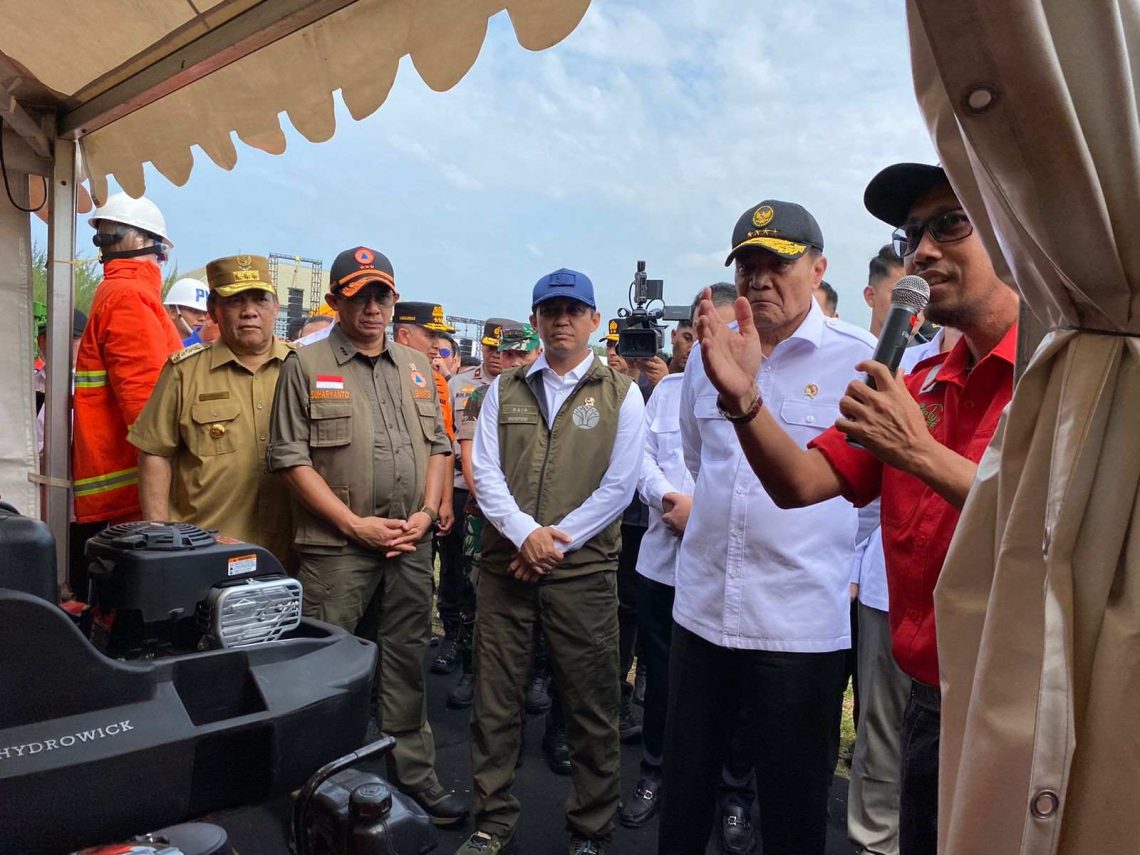 Apel kesiapsiagaan karhutla di Lanud Roesmin Nurjadin, Pekanbaru.