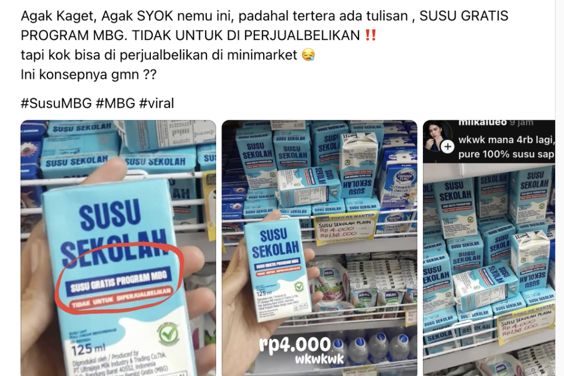 Ultrajaya Blacklist Pemasok Nakal yang Jual Susu Makan Bergizi Gratis di Minimarket