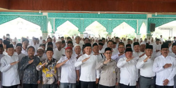 Wakil Bupati Pelalawan, Husni Tamrin buka manasik haji tingkat Kabupaten Pelalawan Tahun 1447 Hijriah/2026 Masehi, Rabu (15/4/2026)
