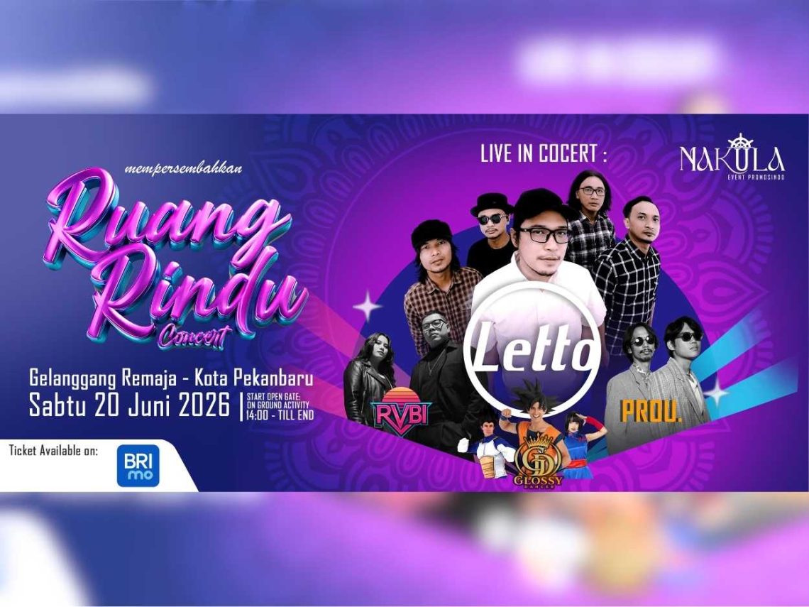 BRImo Permudah Pembelian Tiket Ruang Rindu Konser Letto di Pekanbaru