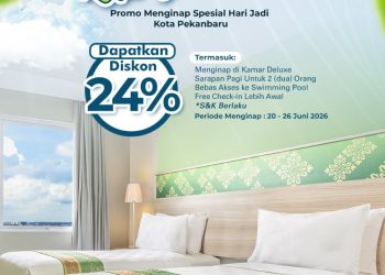 KHAS Pekanbaru Hotel Hadirkan Promo Spesial HUT ke-242 Pekanbaru, Diskon Menginap 24 Persen