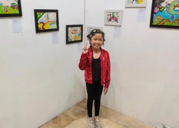 Bocah 9 Tahun Ini Pajang Lukisan Mimpinya di Artists–Art Fair Pekanbaru