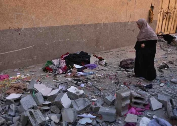 kerusakan setelah serangan udara Israel menghantam apartemen keluarga Safadi di lingkungan al-Sabra, Kota Gaza, pada Sabtu (20/6). Foto: AFP