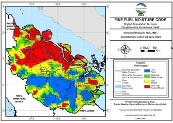 Hotspot di Riau Terdeteksi 13 Titik, Seluruhnya Terpusat di Rokan Hilir