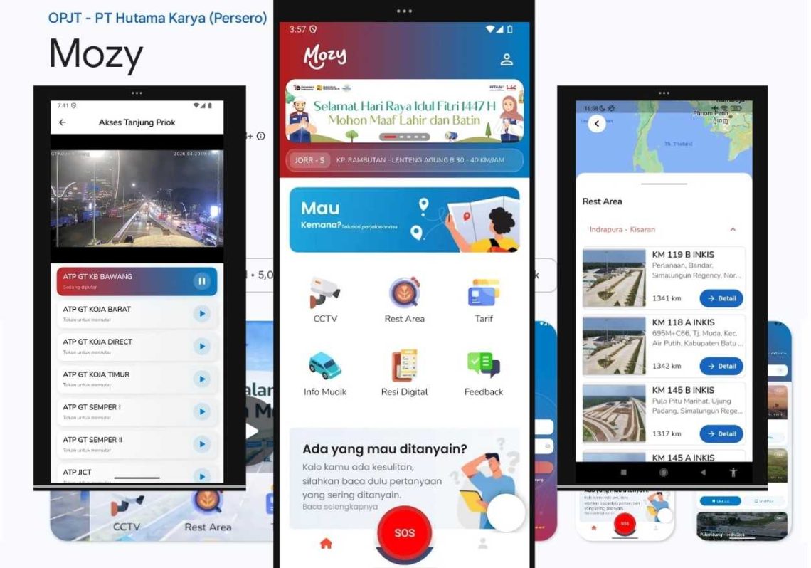 Mozy, Aplikasi Pantau Tol Permai dan Trans Sumatera Real-Time