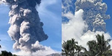 Gunung Ibu Erupsi Pagi Ini, Status Masih Waspada Level II