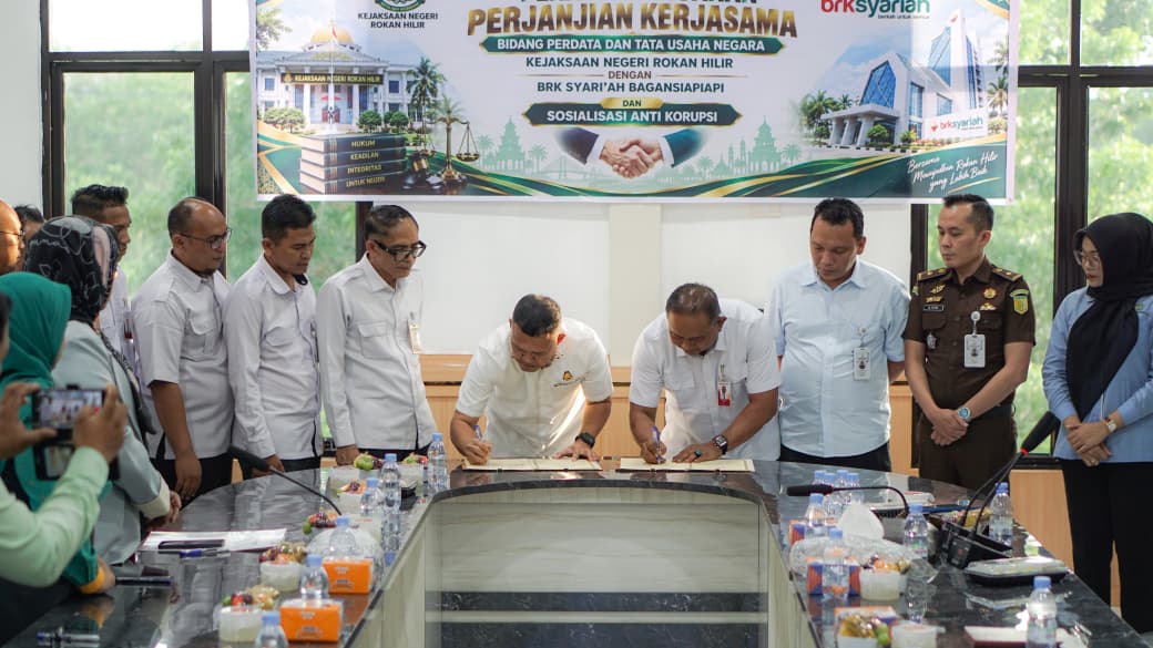 Perkuat Kepastian Hukum, BRK Syariah Bagansiapiapi Gandeng Kejari Rokan Hilir