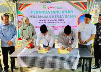 Bapenda Inhu dan Brk Syariah Air Molek Tandatangani Kerja Sama Penerimaan Pembayaran Pajak dan Retribusi Daerah